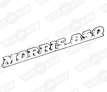 BADGE-BOOTLID- 'MORRIS 850' - MK1 EXPORT MODELS