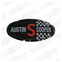 BADGE-BONNET, 'AUSTIN COOPER S' MK2- NON GENUINE