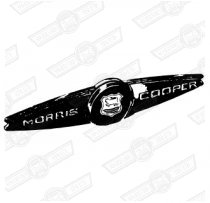 BADGE-BOOT LID, 'MORRIS COOPER MK2' -GENUINE