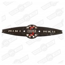 BADGE-BOOT LID, 'MINI COOPER 'S' MK II' -GENUINE
