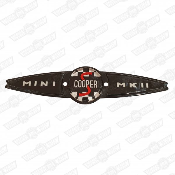BADGE-BOOT LID, 'MINI COOPER 'S' MK II' -GENUINE