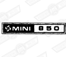 BADGE-BOOT LID-'MINI 850' AND LEYLAND LOGO-'76-'77