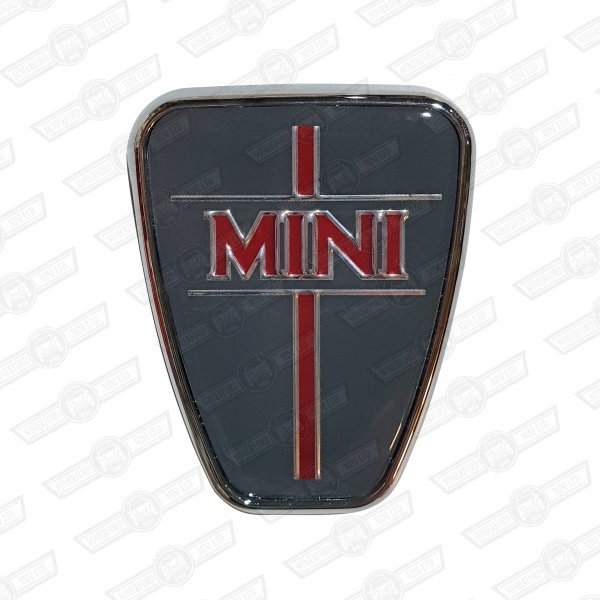 BADGE BONNET-PLASTIC-GREY/RED SHIELD-'90-'96