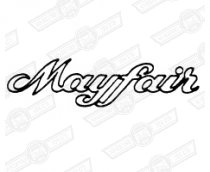 BADGE-BOOT LID-'MAYFAIR'-CHROME-'91-'96