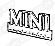 BADGE-BOOT LID-'MINI CABRIOLET'-LAMM CABRIOLET