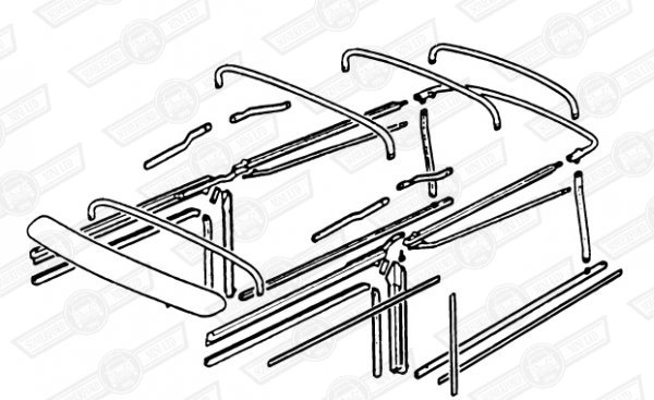 FRAME ASSY.-HOOD BLACK-LAMM CABRIOLET