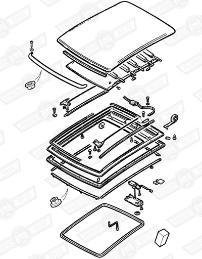 SUNROOF ASSY.FABRIC, ELECTRIC, FOLDING 1992-'96