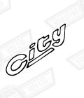 DECAL-BOOT LID-'CITY'-BLACK-'76-'82