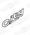 DECAL-BOOT LID-'CITY'-CREAM-'76-'82