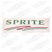 DECAL-BOOTLID-'SPRITE'-MAUVE & GREEN-'92-'95