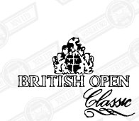 DECAL-BODY SIDE, 'BRITISH OPEN CLASSIC', GREEN CARS
