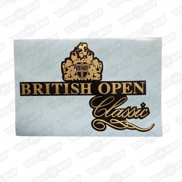 DECAL-BOOTLID-'BRITISH OPEN CLASSIC'-BLACK CARS