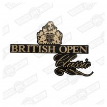 DECAL-BOOTLID-'BRITISH OPEN CLASSIC'-CHARCOAL CARS GEN ROVER
