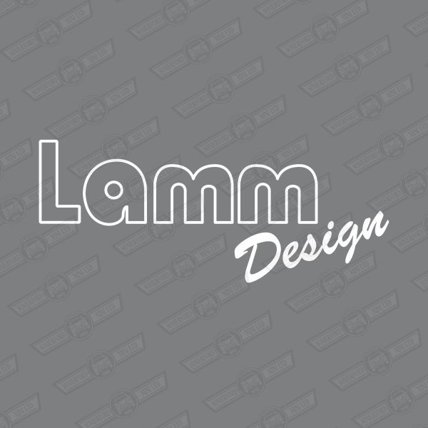 DECAL- LOWER DOOR- 'LAMM DESIGN'