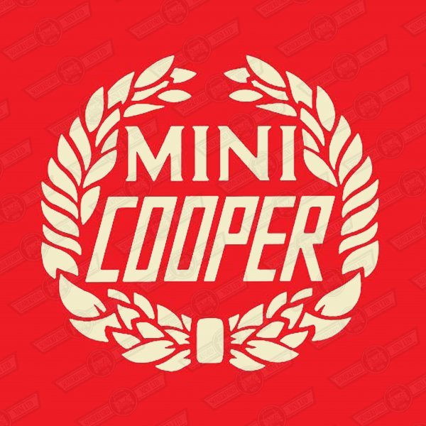 DECAL-BODYSIDE & BOOTLID-COOPER LAUREL- OLD ENGLISH WHITE
