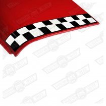BONNET STRIPES-PAIR- WHITE CHEQUERS