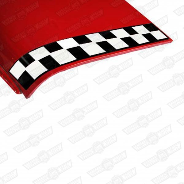 BONNET STRIPES-PAIR- WHITE CHEQUERS