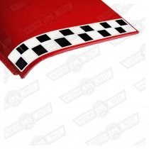 BONNET STRIPES-PAIR-BLACK CHEQUERS