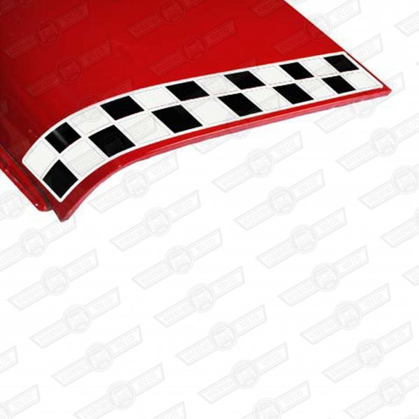BONNET STRIPES-PAIR-BLACK CHEQUERS