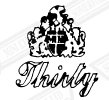DECAL-BOOTLID-'MINI 30'-BLACK CARS
