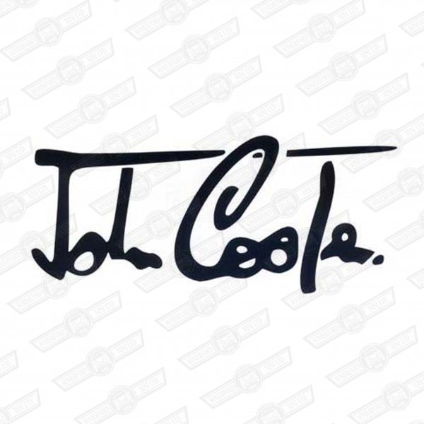 DECAL-'JOHN COOPER' SIGNATURE-BLACK