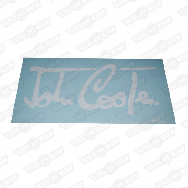 DECAL-'JOHN COOPER' SIGNATURE-WHITE