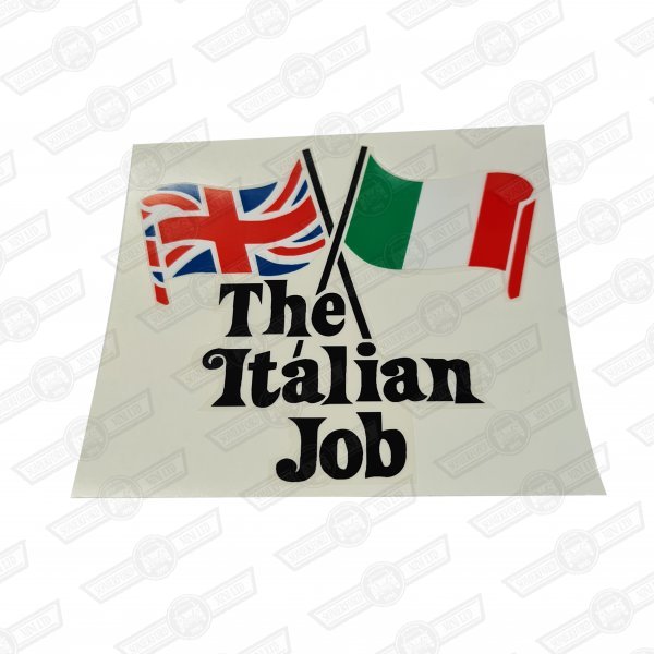 DECAL-BOOTLID-'ITALIAN JOB'-WHITE CARS ONLY