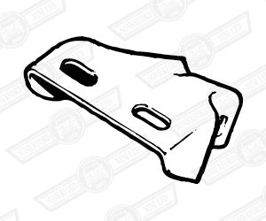 BRACKET-COLUMN CLIP TO DASH-CHROME-'59-'71-NO STEERING LOCK
