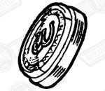 BADGE-HORN PUSH-WOLSELEY LOGO