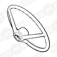 STEERING WHEEL-THREE SPOKE-CLUBMAN-'69-'77