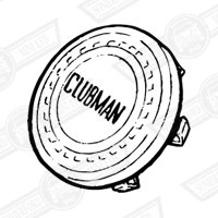 BADGE-STEERING WHEEL CENTRE-'CLUBMAN'-'69-'77