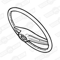 STEERING WHEEL-2 SPOKE-LEATHER BOUND-CLUBMAN & GT '77-'80
