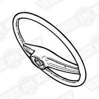STEERING WHEEL-2 SPOKE-LEATHER BOUND-CLUBMAN & GT '77-'80