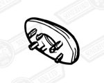 PAD-STEERING WHEEL CENTRE-MINI SPECIAL-UK ONLY