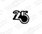 BADGE-STEERING WHEEL PAD-'25'