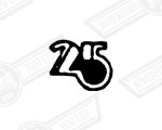 BADGE-STEERING WHEEL PAD-'25'