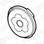 PAD-STEERING WHEEL-GREY/FLOWER MOTIF-'DESIGNER'