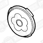 PAD-STEERING WHEEL-GREY/FLOWER MOTIF-'DESIGNER'
