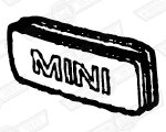 BADGE-STEERING WHEEL-'MINI'-CHROME/ GREEN-STUDIO 2