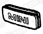 BADGE-STEERING WHEEL-'MINI'-CHROME/ GREEN-STUDIO 2