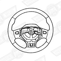 STEERING WHEEL-3 SPOKE-BLACK-'97 ON