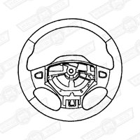 STEERING WHEEL-3 SPOKE-BLACK/ SILVER-COOPER SPORT