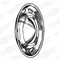 HUB CAP-FULL WIDTH-WITH 'FROGS MOUTH' HOLES-'61-'75