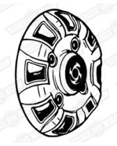 HUB CAP-PLASTIC-SILVER/BLACK-NO LOGO-HLE & MAYFAIR '82-'84