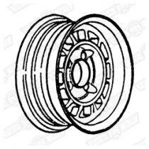 WHEEL-ALLOY, 5'' x 10'' BLACK/SILVER-MINI SPECIAL & SPRITE