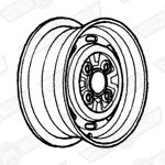 WHEEL-STEEL-SILVER FINISH-1275GT-4 1/2' 'x 12'' -'74-'77