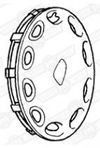 HUB CAP-FULL WIDTH-SILVER+ROVER LOGO-JAPAN-'92-'96