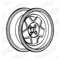 WHEEL-ALLOY-5 SPOKE-SILVER 5''x12''-LAMM CABRIOLET