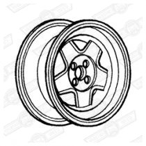 WHEEL-5 SPOKE-SILVER SPARKLE-5'' x 12''-CABRIOLET-'93-'96