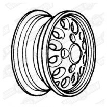 WHEEL-ALLOY 12 SPOKE-WHITE 4 1/2'' x12''-MINI 7-2000